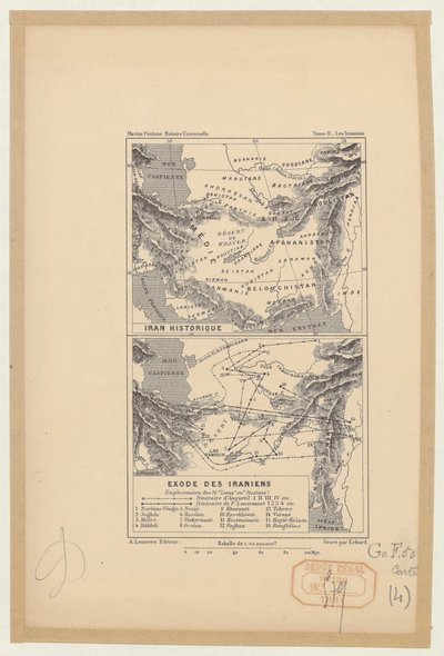 Historical Iran; Exodus of the Iranians by Marius Fontane